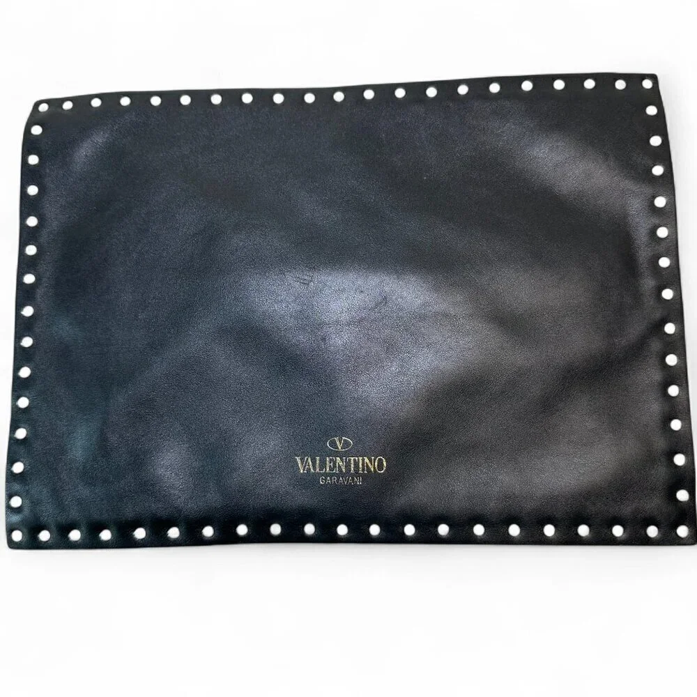 Valentino Garavani Rockstud Untitled 12 Clutch, Black, Unisex
